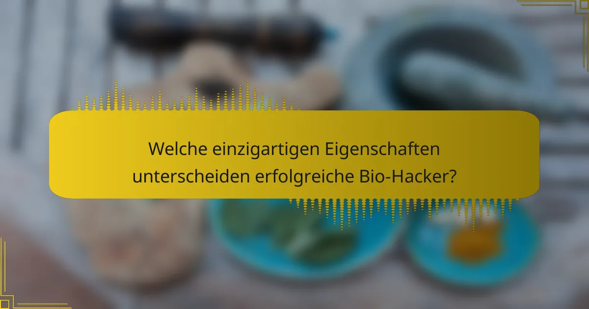 Welche einzigartigen Eigenschaften unterscheiden erfolgreiche Bio-Hacker?