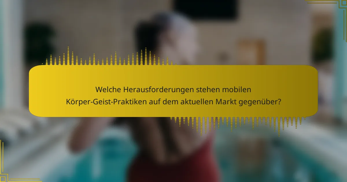 Welche Herausforderungen stehen mobilen Körper-Geist-Praktiken auf dem aktuellen Markt gegenüber?